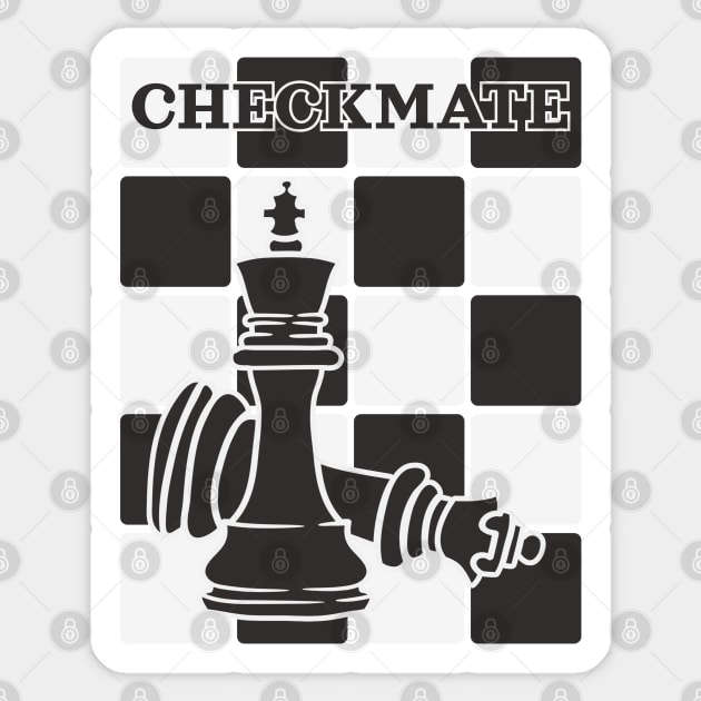 Checkerboard Checkmate - Chess Lovers gift Sticker by TuncGK